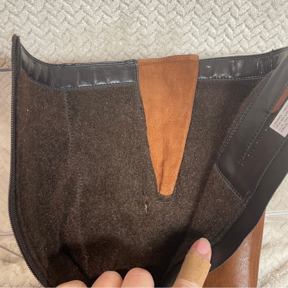 Clarks Womens 7.5 M‎ Mullin Spice Brown Leather Knee High Riding Boot Equestrian - Picture 13 of 16